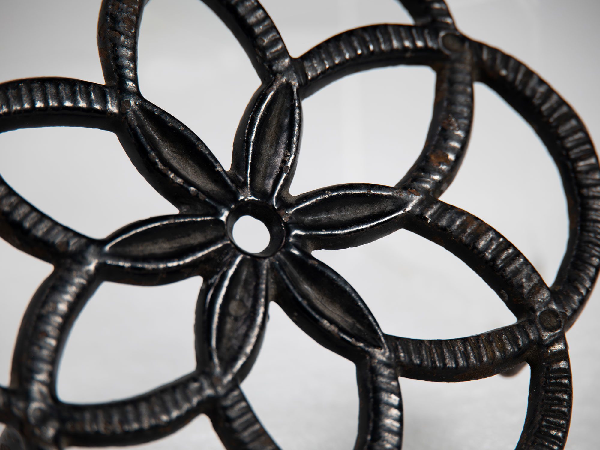 Wrought iron and cast iron trivets, Mrs. William Rockwood American Collection